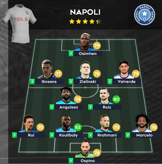 DLS 22 Skuat Tim Napoli